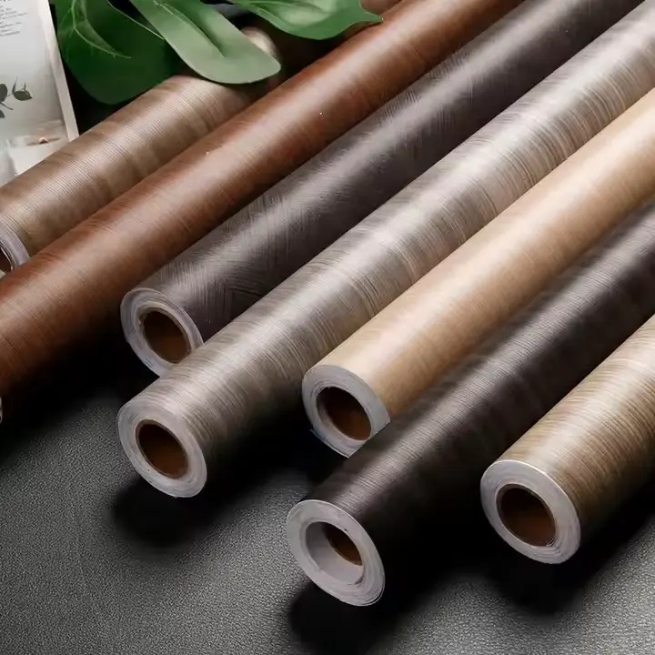 Wood Grain Pvc Decorative Film Roll